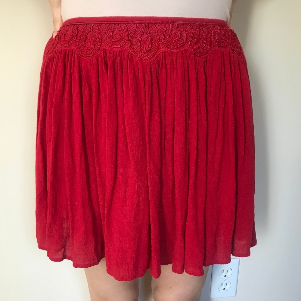 Zara Red Skirt
